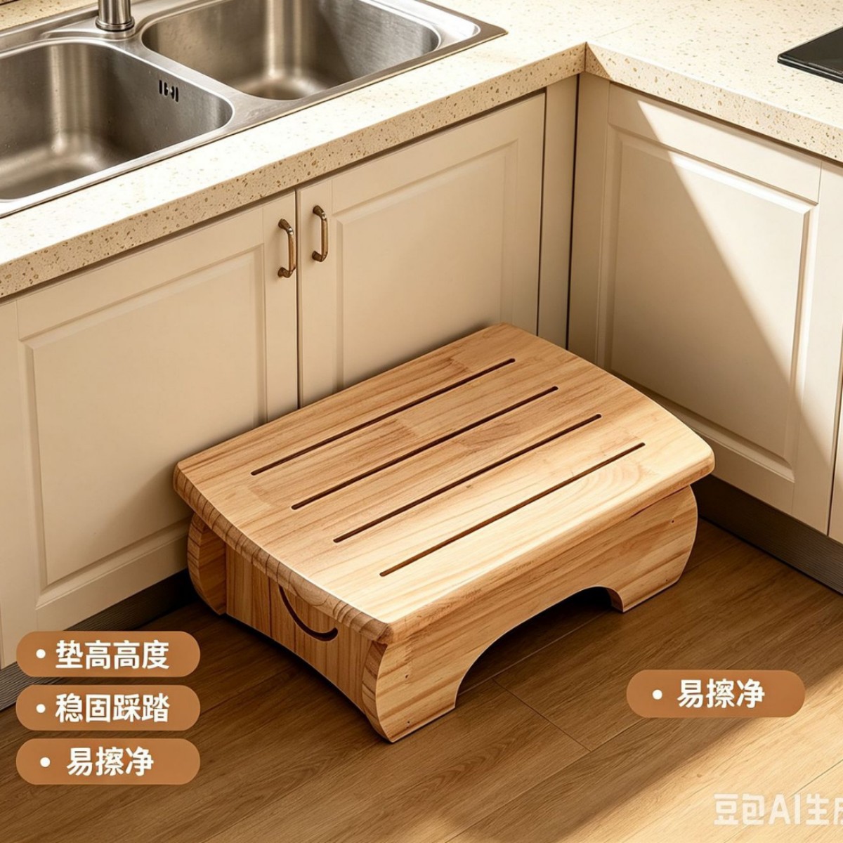 Wooden Stool Stable Footrest S - огляд і ціна Footrest Under Desk